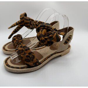Vince Camuto Kastela Animal Print Espadrille Sandals Women Size 7M Shoes